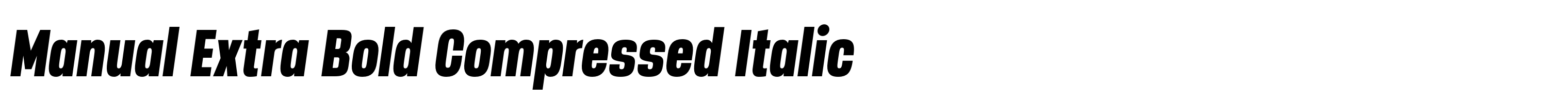 Manual Extra Bold Compressed Italic
